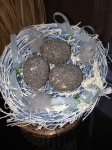 What do You do with $2.00 and 20 minutes? Add Elegance to a Dollar Store Nest & Eggs